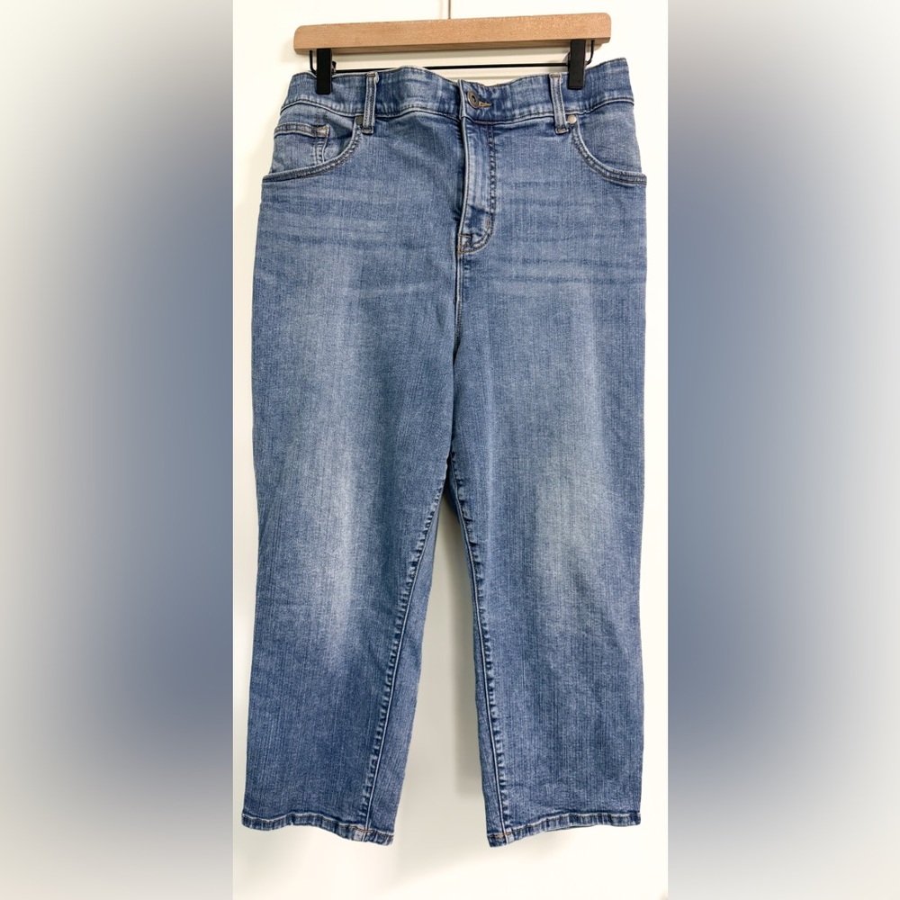 Torrid Bombshell Crop Skinny Jeans 26 Medium Wash Stretch Denim
